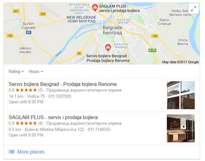 Gugl mape lokal biznis